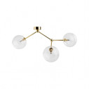 Lampa sufitowa 3 szklane kule Fairy 70cm przeźroczysto-złota TK Lighting