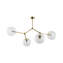 Lampa sufitowa 4 szklane kule Fairy 74cm przeźroczysto-złota TK Lighting