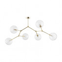 Lampa sufitowa 6 szklanych kul Fairy 107cm przeźroczysto-złota TK Lighting