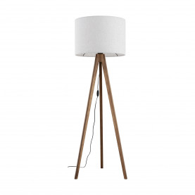 Lampa trójnóg z abażurem Grand 50cm H145cm len / orzech TK Lighting