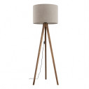 Lampa trójnóg z abażurem Grand II 50cm H145cm juta / orzech TK Lighting