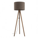 Lampa trójnóg z abażurem Grand 50cm H145cm brązowy / orzech TK Lighting