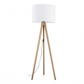 Lampa trójnóg z abażurem Grand 50cm H145cm biały / sosna TK Lighting