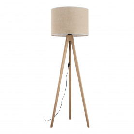 Lampa trójnóg z abażurem Grand 50cm H145cm juta / sosna TK Lighting