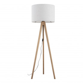 Lampa trójnóg z abażurem Grand 50cm H145cm len / sosna TK Lighting