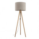 Lampa trójnóg z abażurem Grand II 50cm H145cm len / sosna TK Lighting