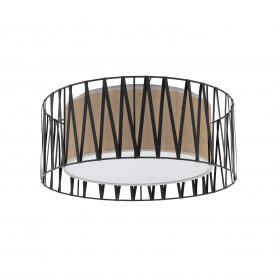 Plafon z abażurem Harmony Nature 50cm brązowy / czarny TK Lighting