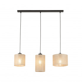 Lampa boho wisząca 3 punktowa Juta 79cm brązowa TK Lighting