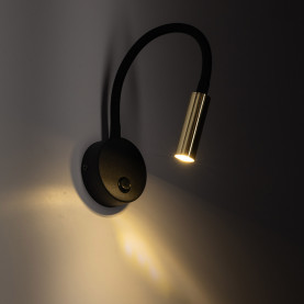 Kinkiet z włącznikiem regulowany Lagos czarno-złoty TK Lighting