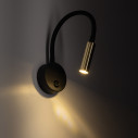 Kinkiet z włącznikiem regulowany Lagos czarno-złoty TK Lighting