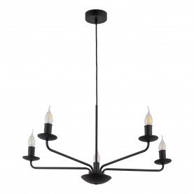Żyrandol świecznikowy wiszący Limal V 72cm czarny TK Lighting