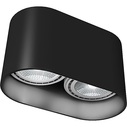 Nowoczesna, punktowa Lampa Spot podwójna Oval II Czarny Nowodvorski do kuchni i przedpokoju.