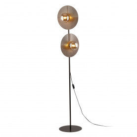 Lampa podłogowa drewniana 2 kule Lunar 160cm brązowa TK Lighting