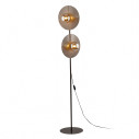 Lampa podłogowa drewniana 2 kule Lunar 160cm brązowa TK Lighting