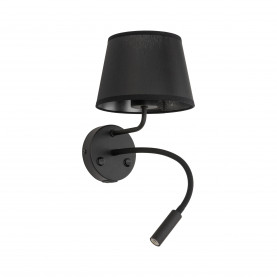 Kinkiet z lampką do czytania i usb Maja czarny TK Lighting
