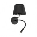 Kinkiet z lampką do czytania i usb Maja czarny TK Lighting