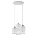 Lampa wisząca szklana potrójna Marco III 37cm biała TK Lighting