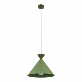 Lampa wisząca stożek Matteo Peapod 33cm zielona TK Lighting