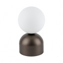 Lampa stołowa szklana kula Miki biały / brązowy TK Lighting