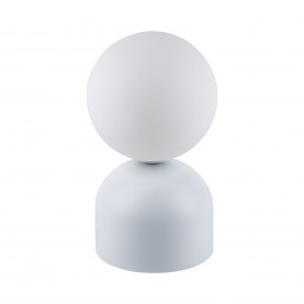 Lampa stołowa szklana kula Miki biała TK Lighting