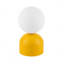 Lampa stołowa szklana kula Miki biały / żółty TK Lighting