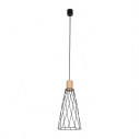Lampa wisząca druciana Modesto Wood 19cm czarny / sosna TK Lighting