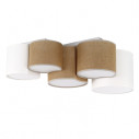 Plafon boho 5 punktowy Mona 83x45cm juta / biały TK Lighting