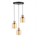 Lampa wisząca szklana Orson III 36cm bursztynowa TK Lighting
