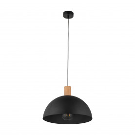 Lampa wisząca loft Oslo 33,5cm czarny / sosna TK Lighting