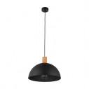 Lampa wisząca loft Oslo 33,5cm czarny / sosna TK Lighting