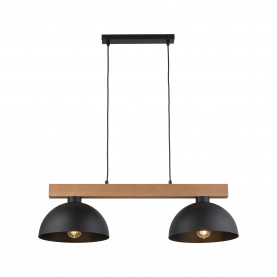 Lampa wisząca loft 2 punktowa Oslo 83cm czarny / sosna TK Lighting