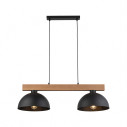 Lampa wisząca loft 2 punktowa Oslo 83cm czarny / sosna TK Lighting