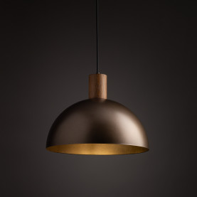 Lampa wisząca loft Oslo 33,5cm brąz / orzech TK Lighting