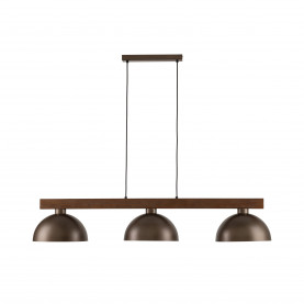 Lampa wisząca loft 3 punktowa Oslo 118cm brąz / orzech TK Lighting