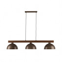 Lampa wisząca loft 3 punktowa Oslo 118cm brąz / orzech TK Lighting