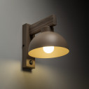 Kinkiet z włącznikiem Oslo Sabia beżowy / drewno TK Lighting