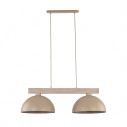 Lampa wisząca skandynawska 2 punktowa Oslo Sabia 83cm beżowy / drewno TK Lighting