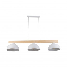 Lampa wisząca skandynawska 3 punktowa Oslo 118cm biały / sosna TK Lighting