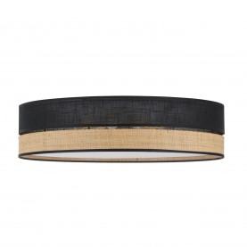 Plafon boho Paglia New 45cm czarny / plecionka TK Lighting