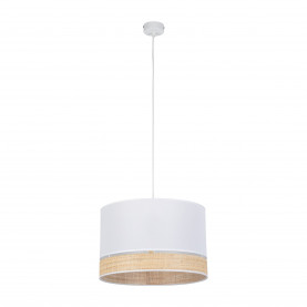 Lampa boho wisząca Paglia New 38cm biały / plecionka TK Lighting