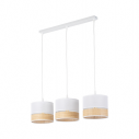 Lampa boho 3 punktowa na listwie Paglia New 60cm biały / plecionka TK Lighting