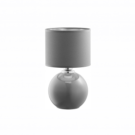 Lampa stołowa szklana z abażurem Palla Small szara TK Lighting