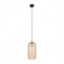Lampa wisząca szklana retro Pescara 14cm bursztynowa TK Lighting