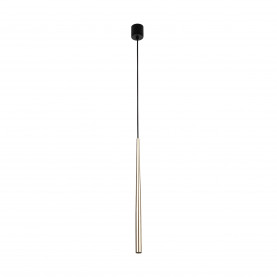 Lampa glamour wisząca tuba Piano 5,2cm złota TK Lighting