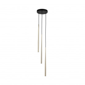 Lampa glamour wiszące tuby Piano III 20cm złota TK Lighting