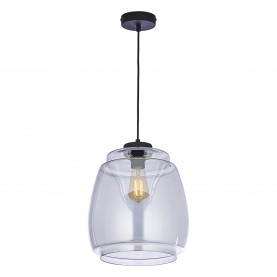 Lampa szklana retro Pilar 26cm grafit lustrzany TK Lighting