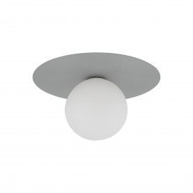 Plafon szklany kula Pixi 25cm biały / szary Lighting