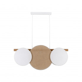 Lampa wisząca podłużna boho Pulse 80cm juta / biały TK Lighting