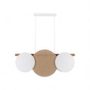 Lampa wisząca podłużna boho Pulse 80cm juta / biały TK Lighting