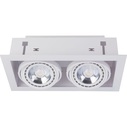 Nowoczesna Oprawa Podtynkowa podwójna Downlight II Biała Nowodvorski do kuchni i przedpokoju.